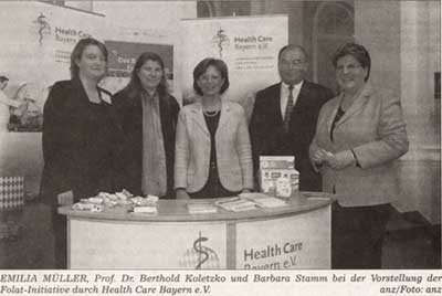Teilnehmer bei der Vorstellung der Folatinitiative